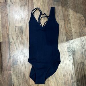 Navy blue leotard